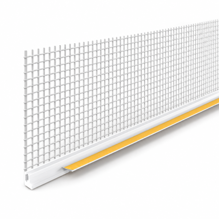 Profil etansare ferestre cu plasa din fibra de sticla 6 mm alb, 2.5 m